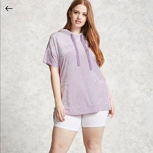 crushed velvet hoodie